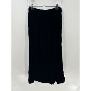 NWT Cloak of Many Colors Vintage Skirt Womens 8 Black Velvet Midi Pleated Casual